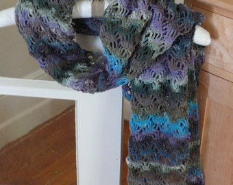 Stacked Diamonds Crochet  Lace Stole or Scarf Pattern