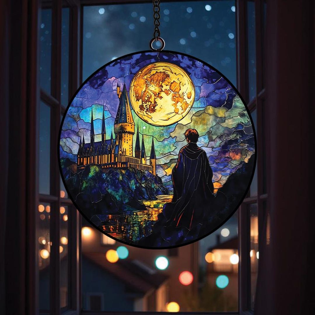 Wizard Castle Suncatcher, Magical Acrylic Window Hanging, Perfect Book ...