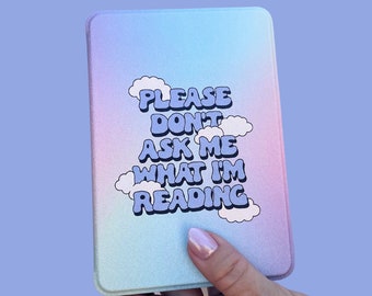Funda Kindle "Por favor, no preguntes" / Funda Kindle Paperwhite / Funda Kindle Oasis / Lector de novelas románticas / A cuadros / Smut / BookTok / Bookstagram /