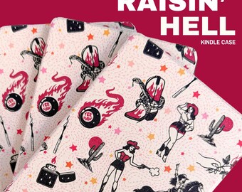 Funda para Kindle Raisin' Hell / Funda para lector electrónico para amantes de los libros / Regalos para lectores / BookTok y Bookstagram / Kindle Paperwhite / Kindle Colorsoft