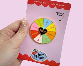 Spinning Enamel Bookish Pin | Book Boyfriend