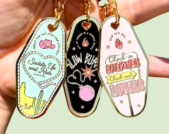 Bookish Trope Keychains | Slow Burn | Enemies to Lovers | Cowboy Romance