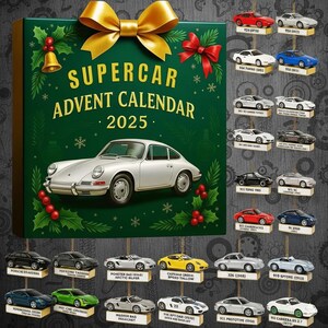 Calendrier De L'Avent 2025 - 24 Décorations Acrylique 2D - Compte à Rebours Noël Pour Sapin, Voiture, Fenêtre
