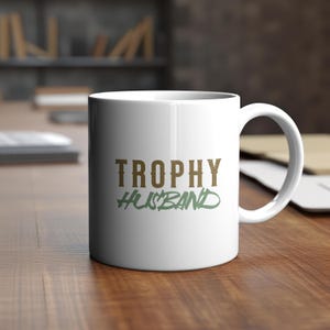 面白いトロフィー夫セラミックマグ、夫へのジョークギフト、父の日のコーヒーカップ、彼への誕生日プレゼント、ユニークな記念日のマグ、オフィス