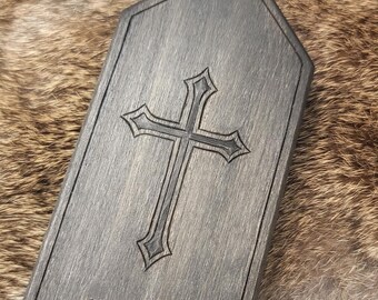 Slim Gothic Cross Candle Holder