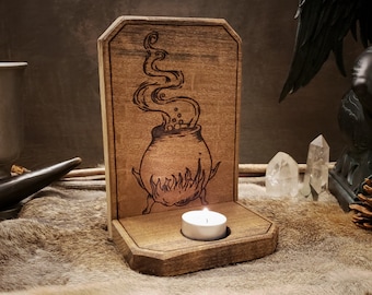 Witchs Cauldron Candle Holder