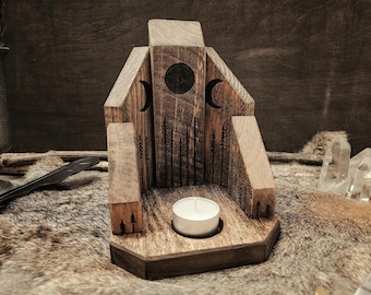 Triple Moon Forest Grove Candle Holder