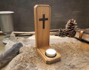 Slim Cross Candle Holder