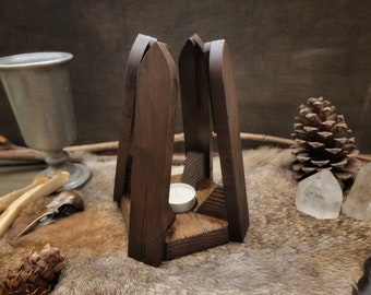 Rustic Temple Candle Holder II