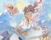 Science Genius Mermaid: A Fantasy Art Print