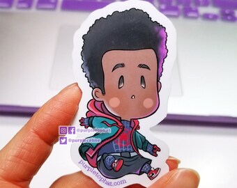 Pegatina troquelada Miles Morales Chibi