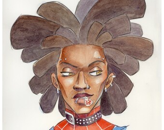 He&#39;s always been Cool - A Hobie Brown watercolor portrait print - ATSV