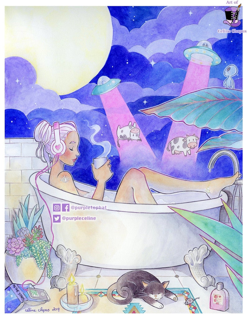 Out of this World: an original fantasy art print image 1