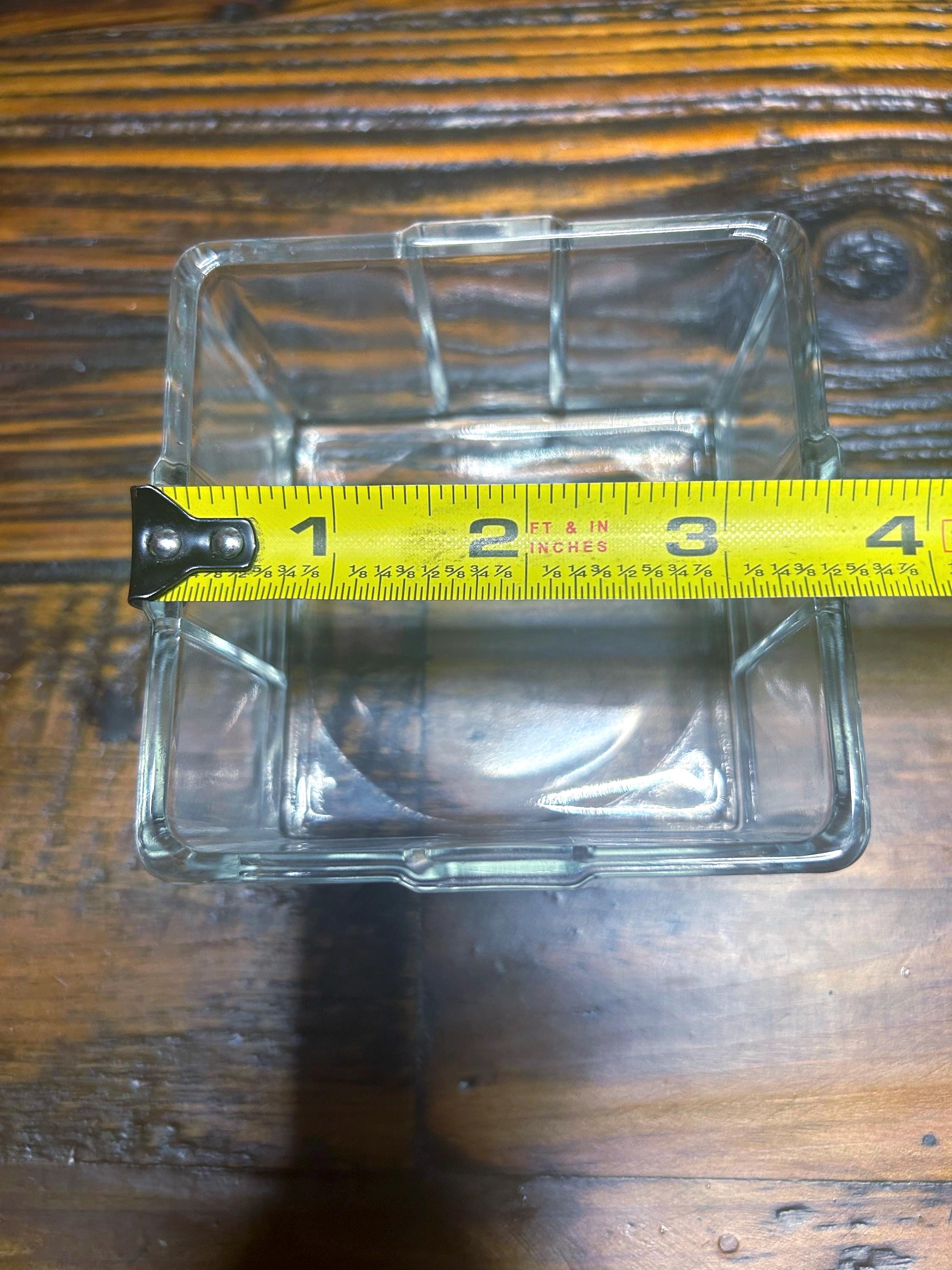 Vintage Clear Square Glass Box W/ Glass Bow on Top~ 3.5” - Etsy