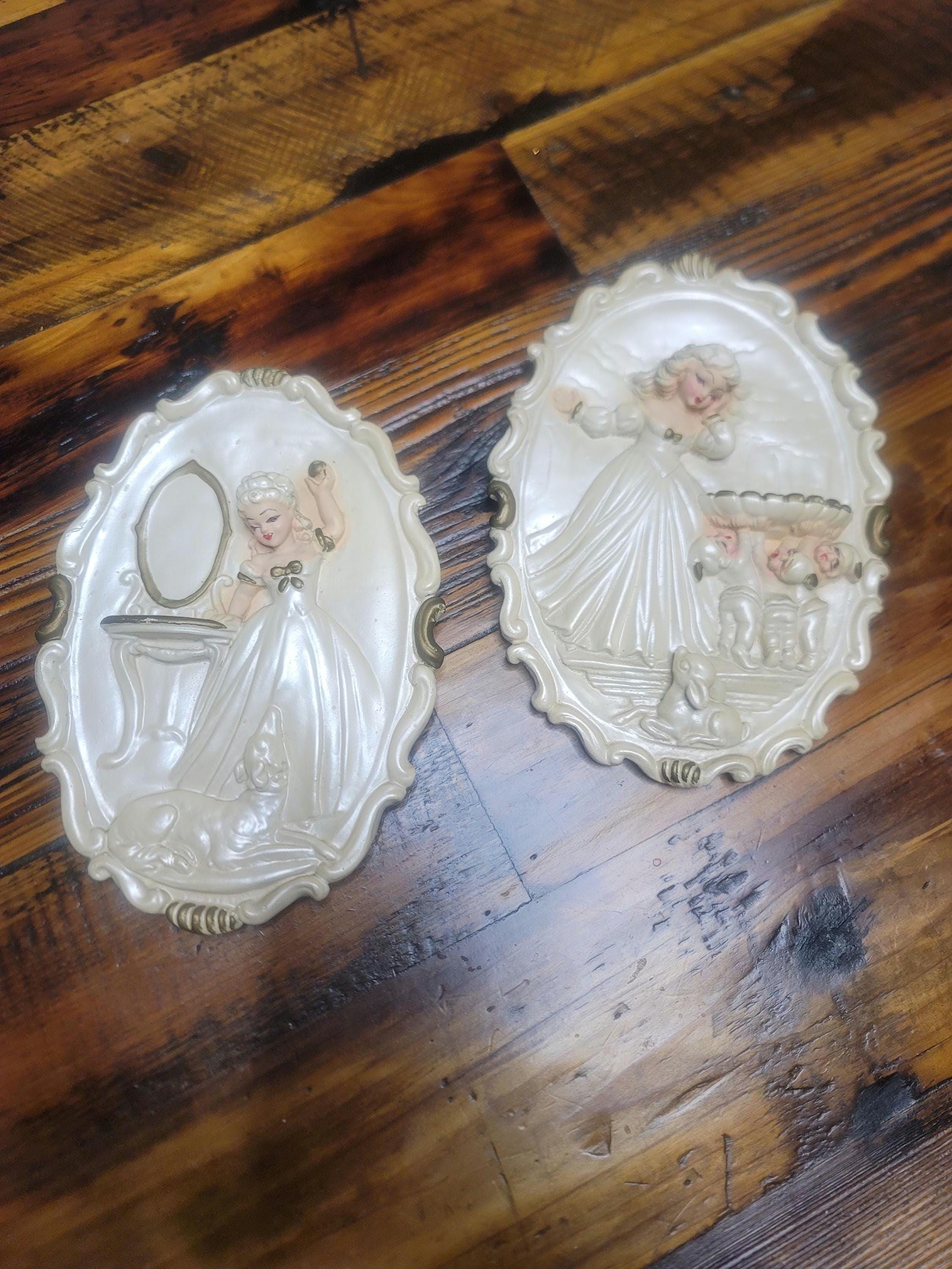 Vintage chalkware ladies - Etsy 日本