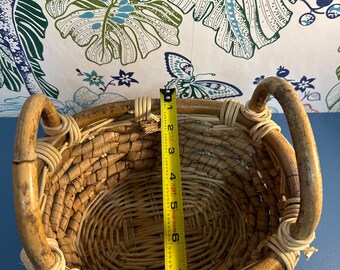 ヴィンテージ編みバスケット～9.5インチ×7.5インチ - Etsy 日本