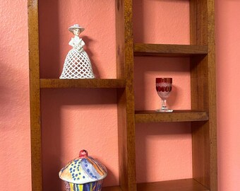 ハートの切り抜きとペグが付いたヴィンテージの木製壁掛け棚 - Etsy 日本
