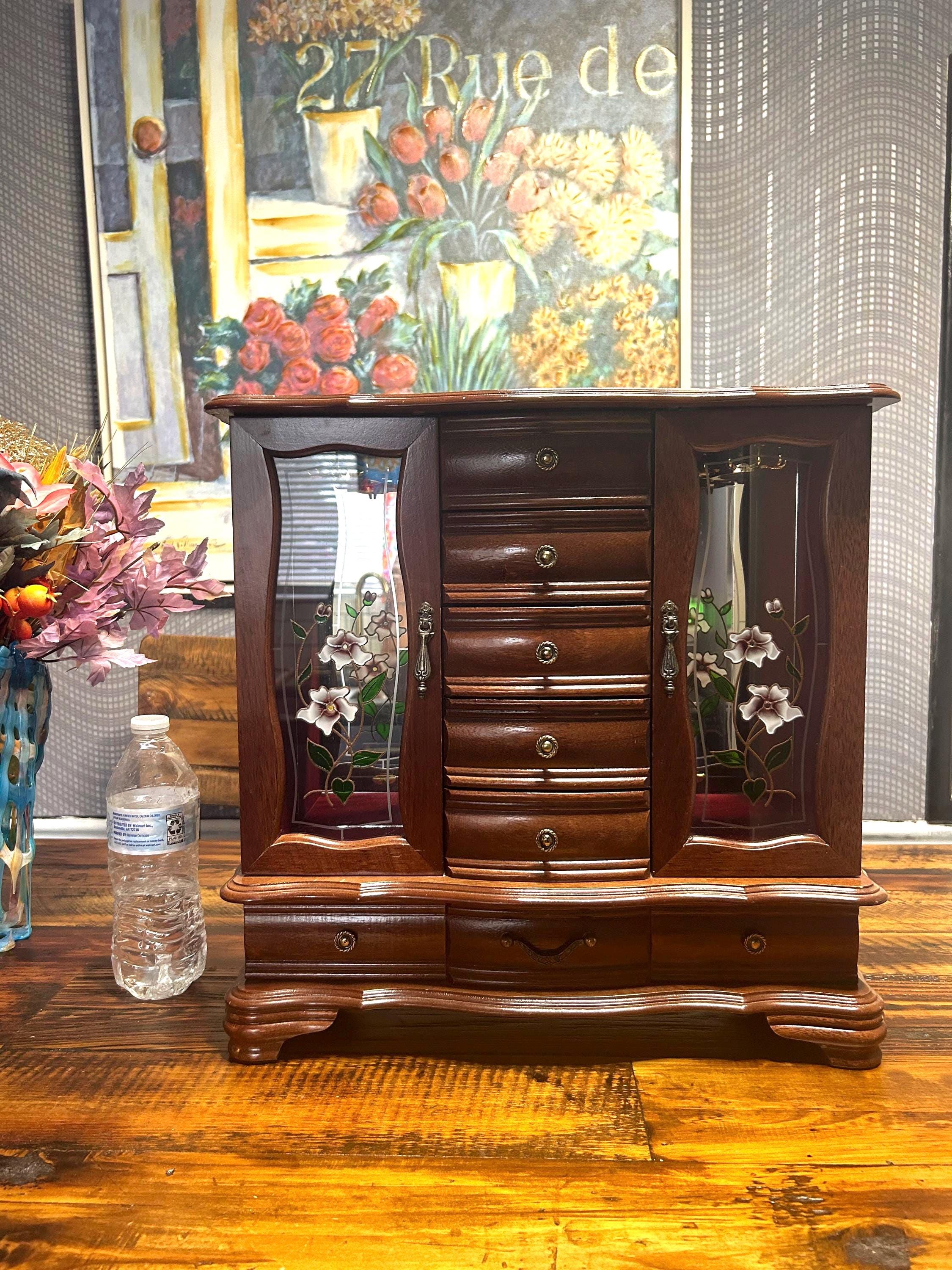 * vintage Jewelry box ✵ * 硝子の ジュエリーボックス Amazon.com: DHCGPP Glass Vintage Jewelry Box Keepsake