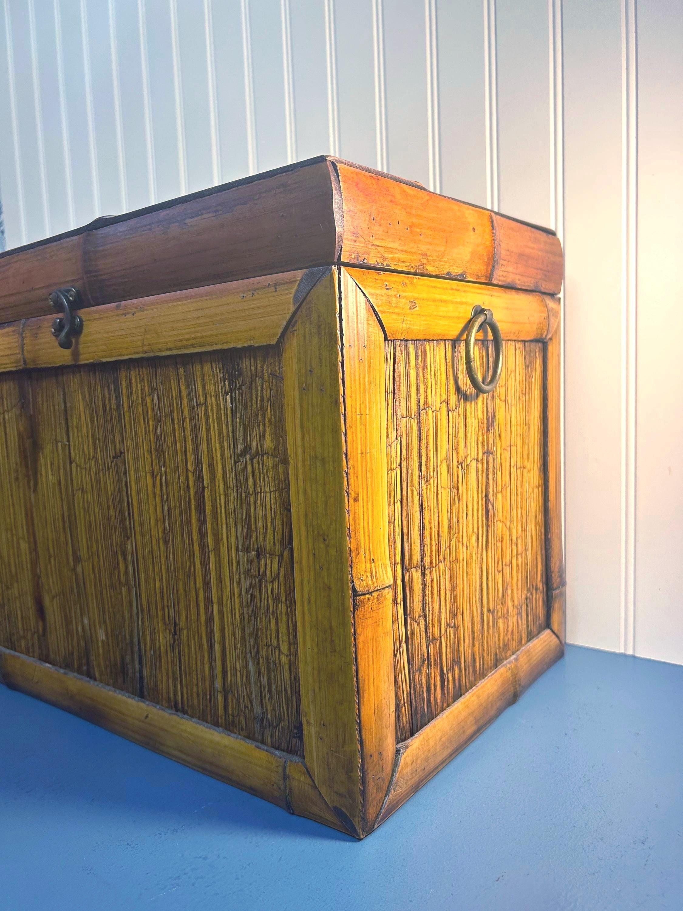 Vintage Wicker Bamboo Trunk/ Chest ~ 12”x 15” - Etsy 日本