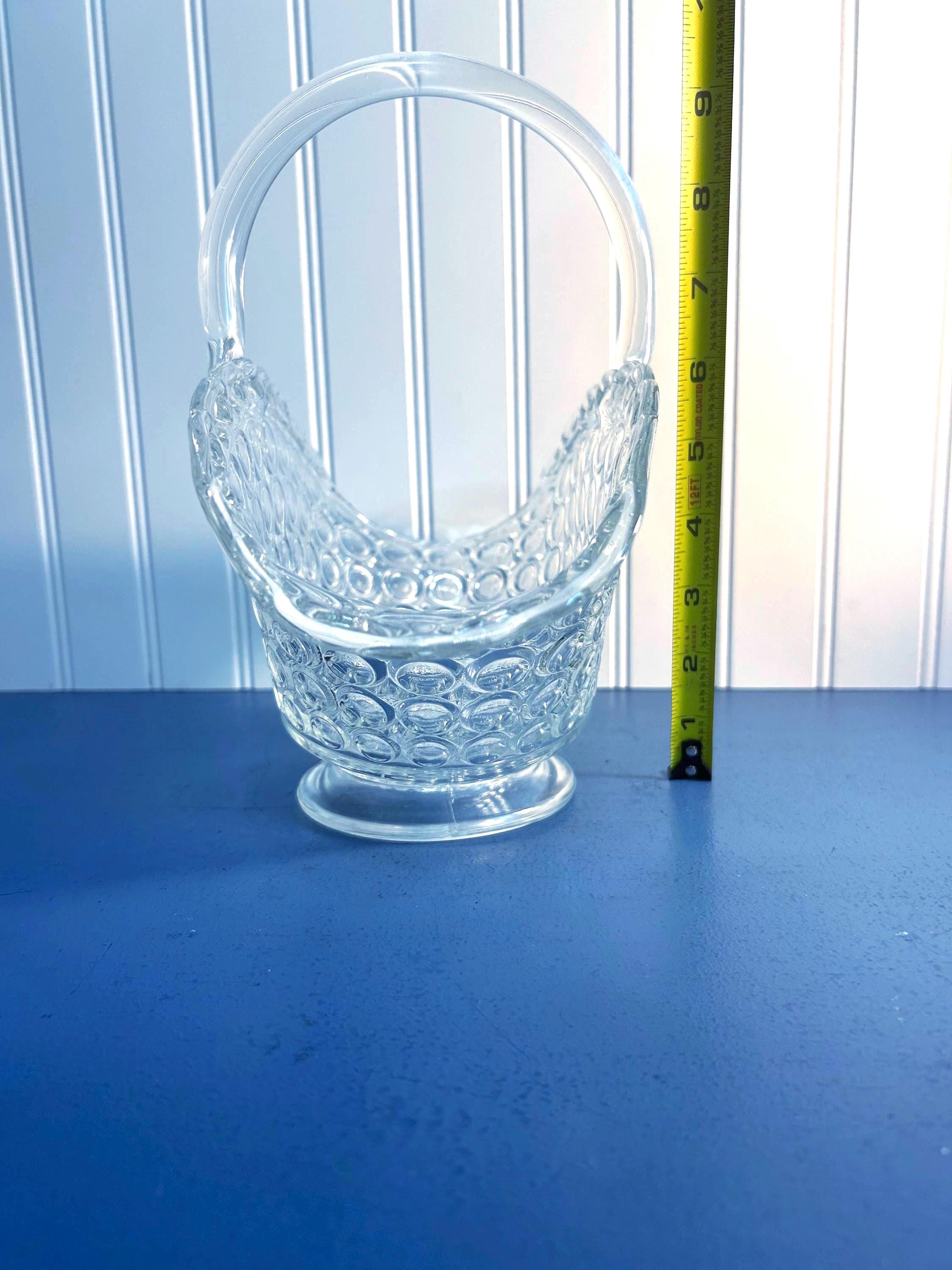 Vintage Crystal Bullseye Basket by Findlay ~ 10” - Etsy
