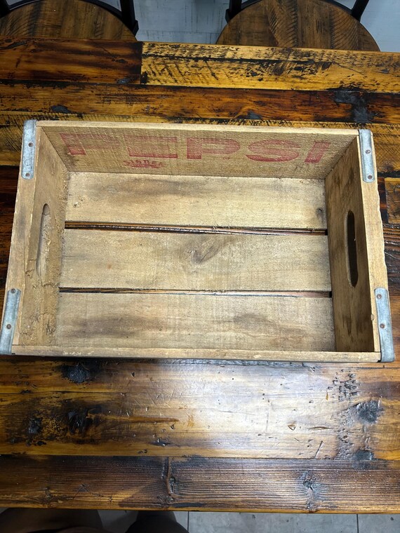 Vintage Pepsi Wood Crate From Cincinnati, Ohio W/ Handles ~ 18”x