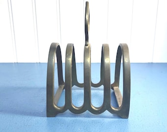 Vintage Brass Letter Holder/ Toast/ Organizer