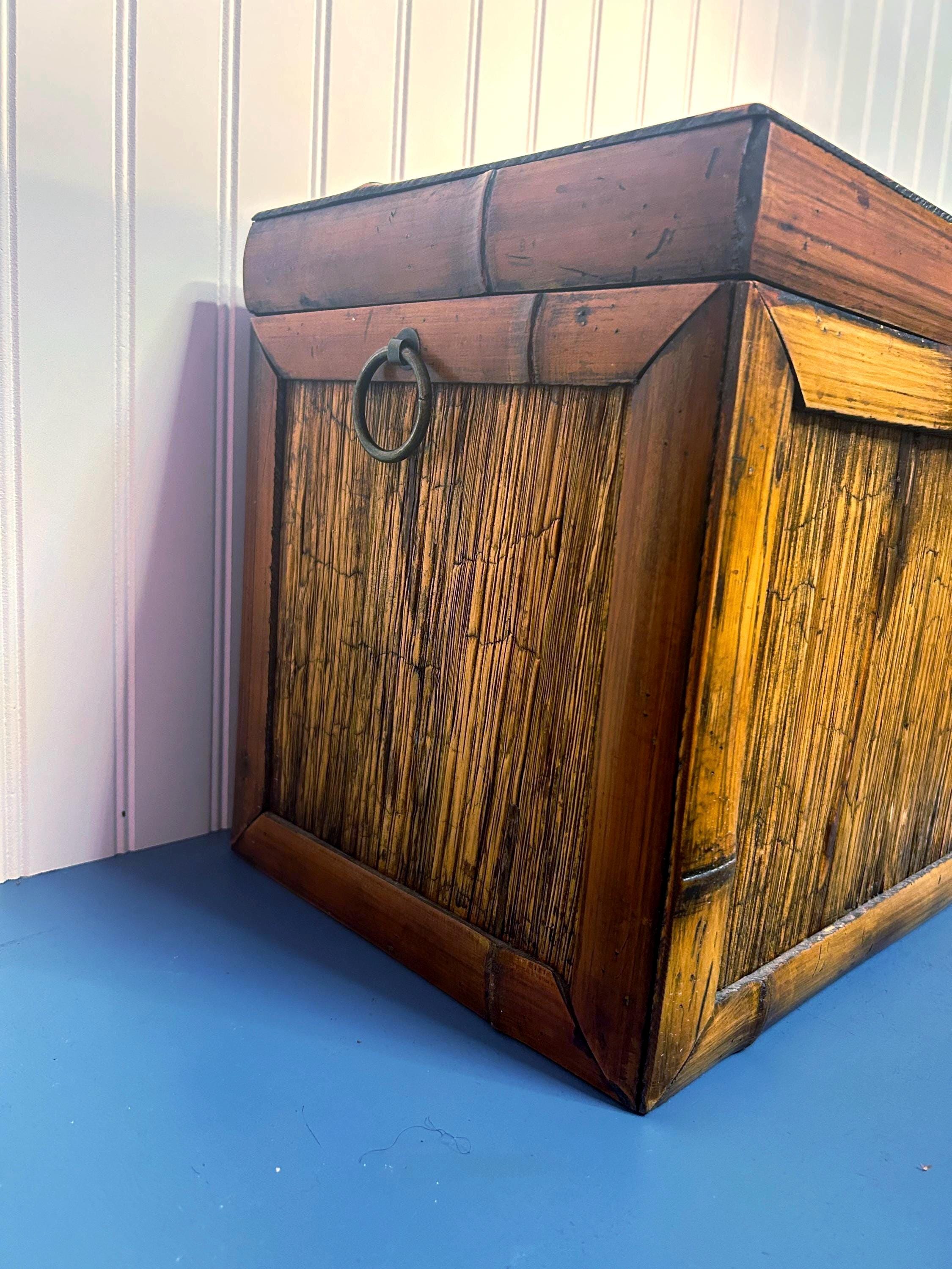 ヴィンテージ ウィッカーチェスト ヴィンテージウィッカー竹トランク/チェスト ~ 12インチ x 15インチ