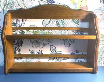 Vintage Wooden ~ 2 ~ Tier Shelve