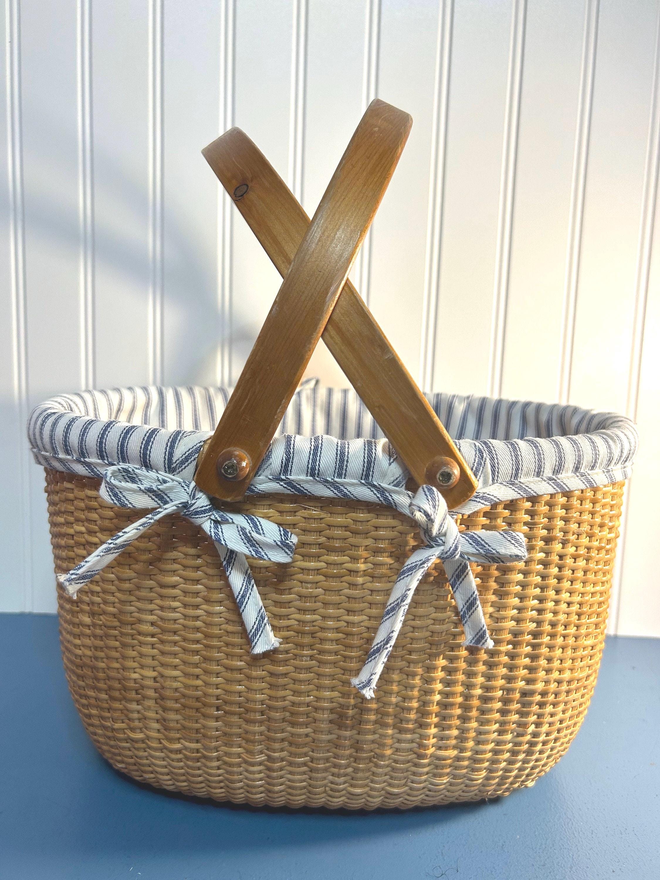 アンティーク　バスケット　アメリカ ヴィンテージ ナンタケット バスケット 12インチ x 9インチ