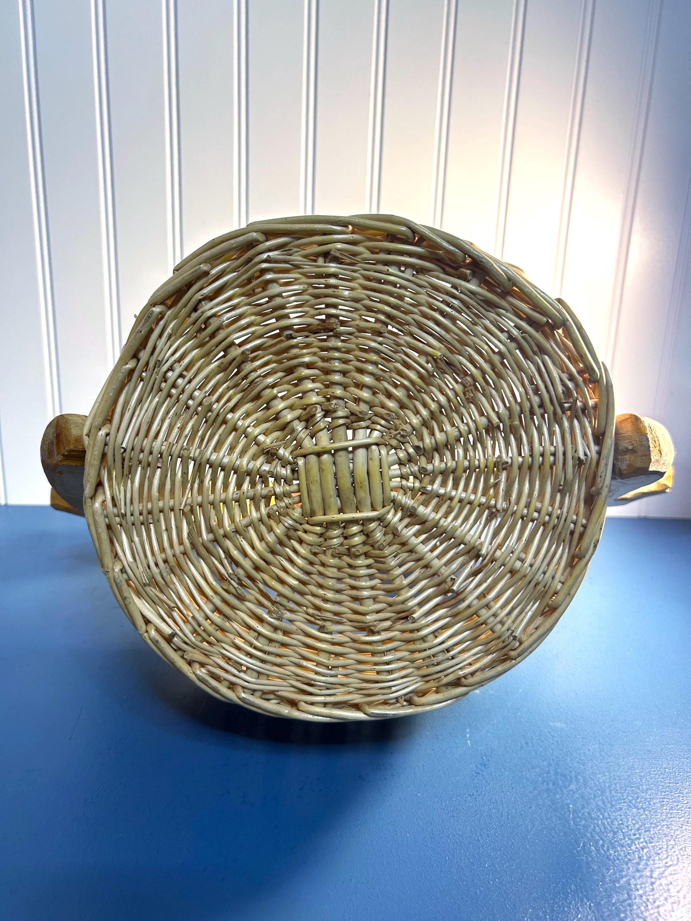 Vintage Hand~carved Deer Antler Woven Basket ~ 14” - Etsy