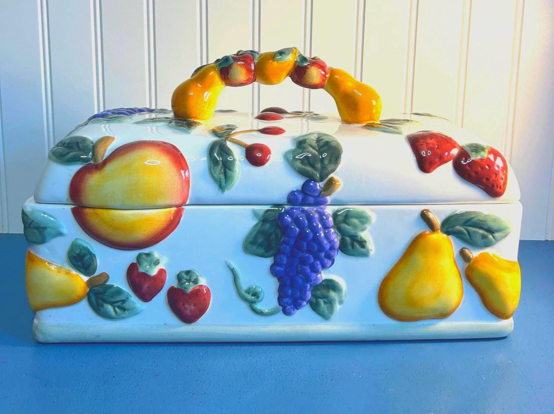 Ceramic bread box vintage - Etsy 日本