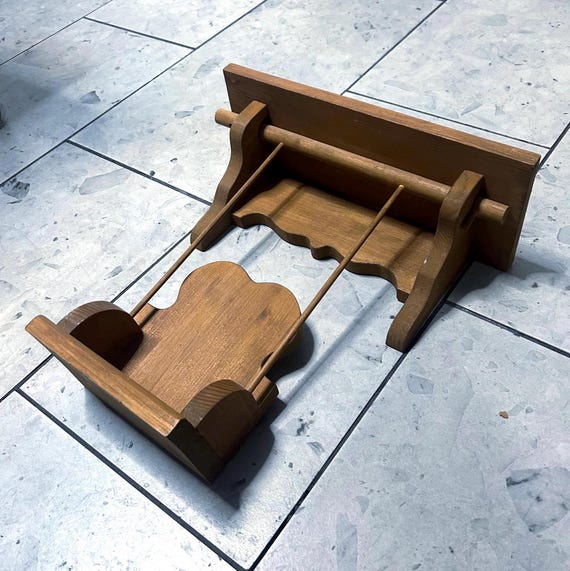 ヴィンテージ　木製ウォールシェルフ　ペイント zh044_02.jpg