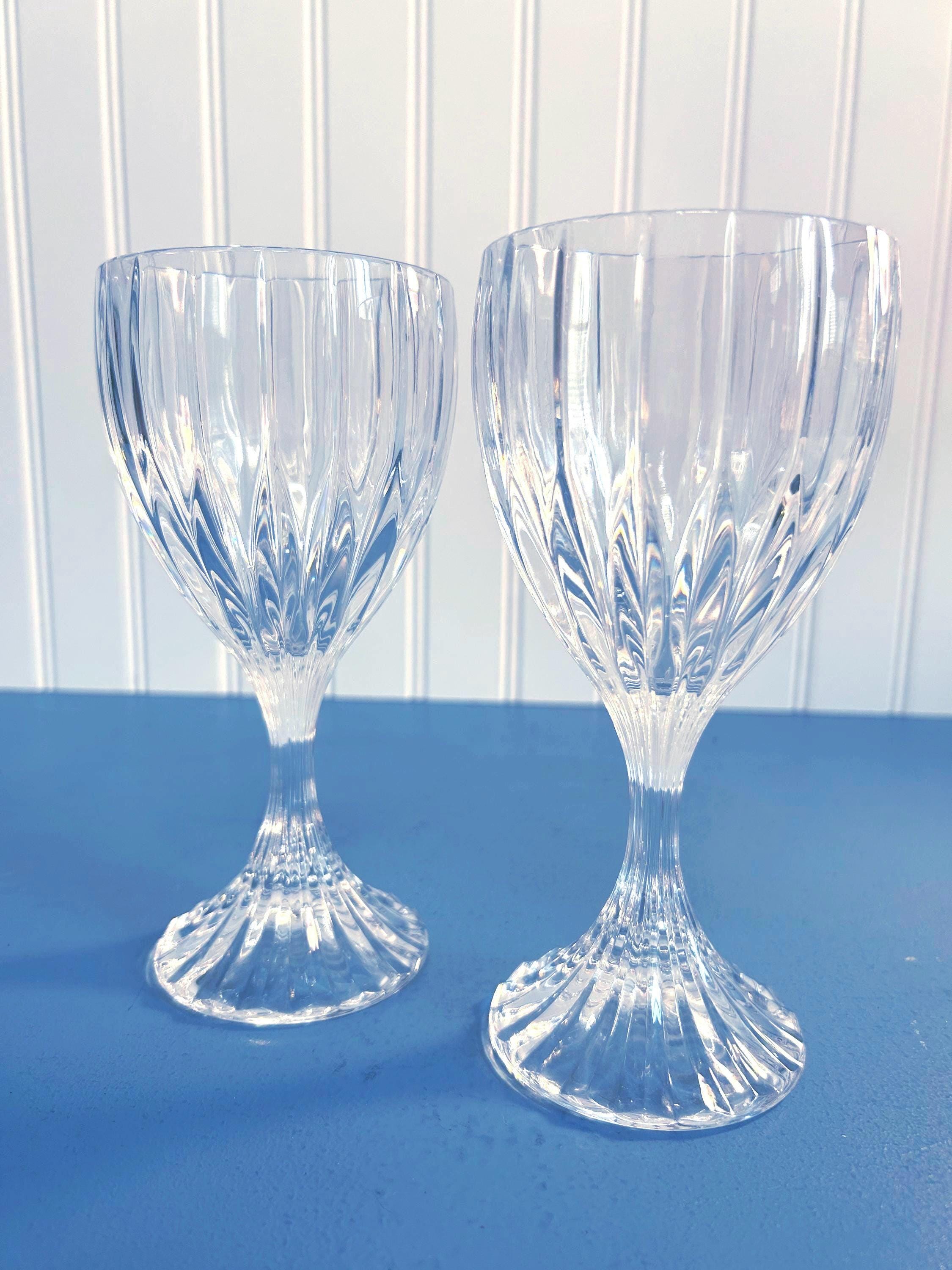 Vintage Mikasa Park Lane Crystal Wine Glasses ~ set of 2