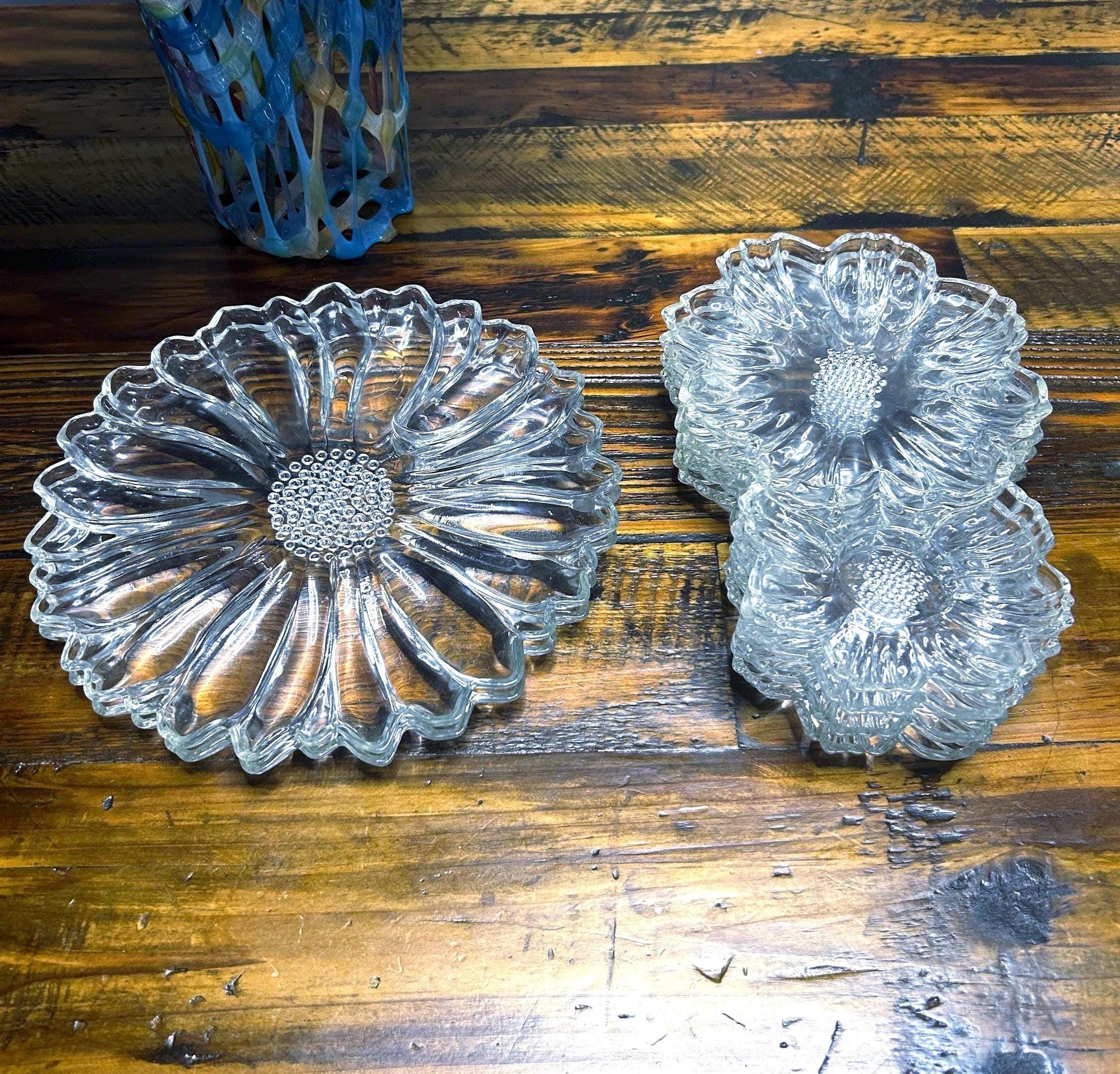 Vintage Hazel Atlas Sunflower Glass Luncheon Plates - Set of 6 - Etsy