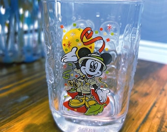 Vaso de cristal vintage de Mickey Mouse de Disney, McDonald's Safari 2000