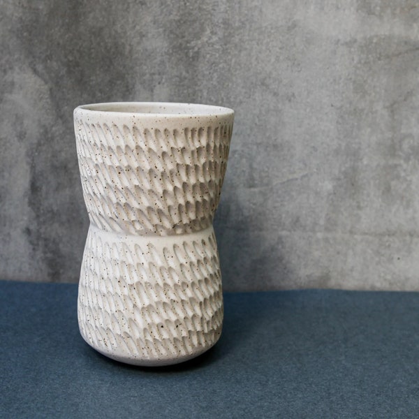 Handmade Ceramic Large Coffee Mug - 7.58flz Luxury Design Big Coffee Cup - Stoneware Ceramic Pottery - Kitchen Design - Mother's Day Gift