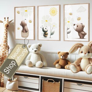 Bilder Kinderzimmer Tiere Bären, Poster Kinderzimmer Bären, Bilder Babyzimmer Tiere, Poster Babyzimmer Tiere, Bilder Kinderzimmer Tier Bären