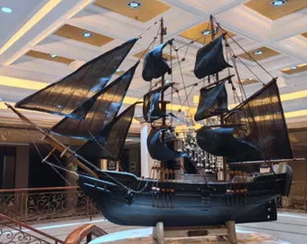 Black pearl pirate ship | wooden pirate ship model | scale pirate ship model | pirates of Caribbean model boat