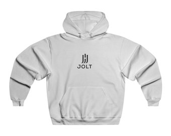 BLANC - Nom et logo Jolt - Sweat-shirt à capuche NUBLEND® Jolt Apparel pour hommes