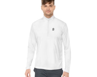 WHITE - Jolt Logo Only - Jolt Apparel Unisex Quarter-Zip Pullover