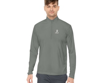 GREY - Jolt Name and Logo - Jolt Apparel Unisex Quarter-Zip Pullover