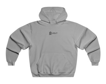 GREY (Black Logo) - Jolt Apparel Men's NUBLEND® Hooded Sweatshirt