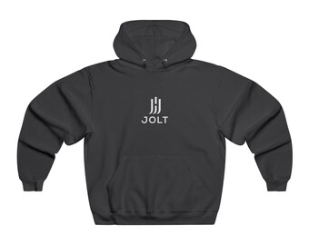 SCHWARZ – Name und Logo von Jolt – NUBLEND®-Kapuzenpullover für Herren von Jolt Apparel