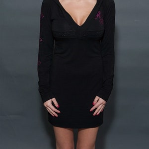 long sleeve homecoming dresses black Black Glitter Star Homecoming Dresses with Long Sleeve FD1639B – Viniodress