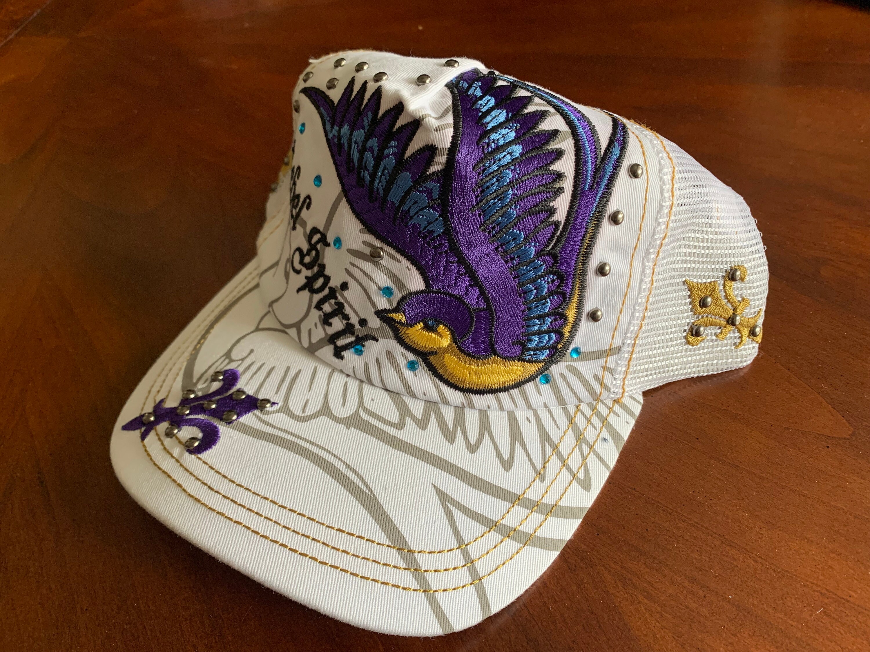 Christian Audigier Purple Butterfly Hat Purple Butterfly Witch Hat Halloween Costume Hat  main image 3