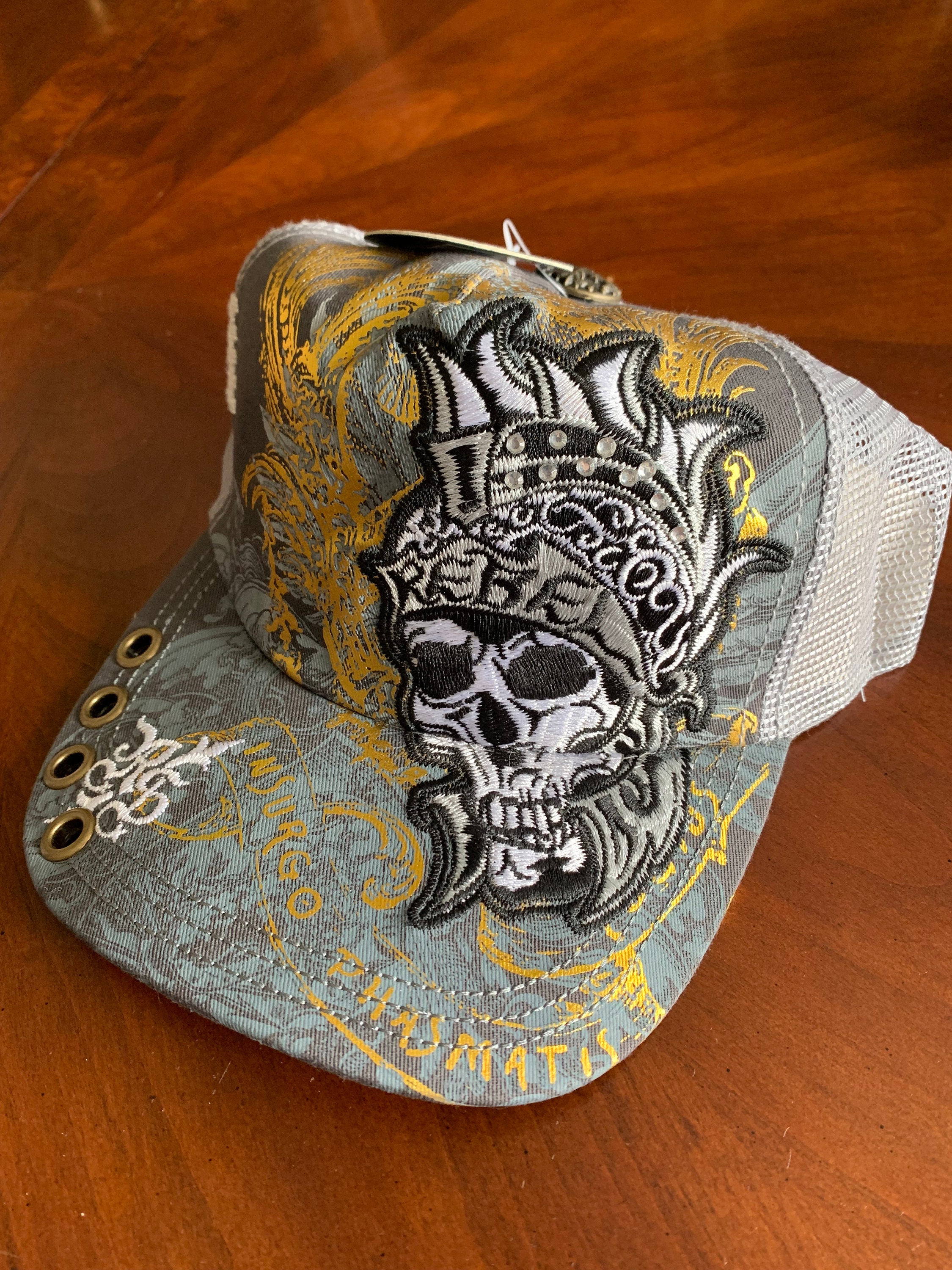 Ed Hardy Trucker Hat: Rebel Spirit Skull, Christian Audigier  display picture 1
