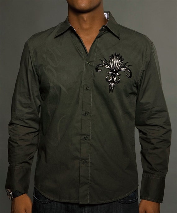 rebel spirit dress shirts Rebel Spirit Men's Long Sleeve Shirt Medium Royal Way of Life