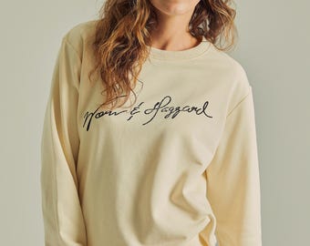 Worn & Haggard Signature Cream Sweatshirt - Music Inspired Sweatshirt