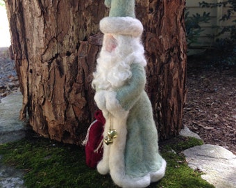 Waldorf Needle Felted Classical Santa Claus. 11"