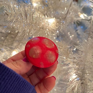 Fairy Ring of Wooden Red and Shiny and Color Changing Mushrooms       h